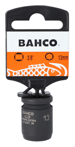 Zestaw nasadek udarowych 24 mm z profilu sześciokątnego i wykończeniem fosforanowanym BAHCO
