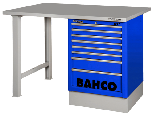 Stół warsztatowy 8 szuflad z blatem stalowym 1800x750x1030 mm (niebieski) BAHCO