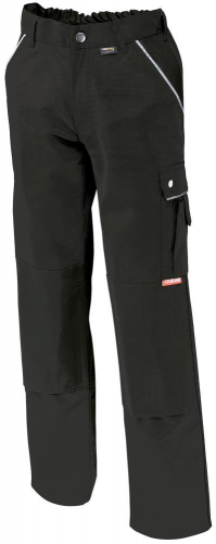 Spodnie z paskiem w talii, płótno, 320 g/m², rozmiar 58, czarne