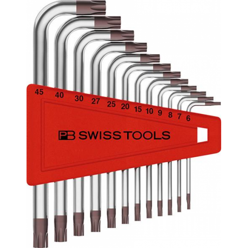 Zest.kluczy trzpien.kąt. w uchw.z tworz.sztuczn. 12-cz. T6-T45 PB Swiss Tools