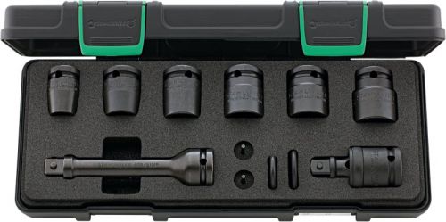 Zestaw narzędzi 1/2\ udarowych, nasadki krótkie 13-24mm, 8-częściowy, w walizce ABS STAHLWILLE