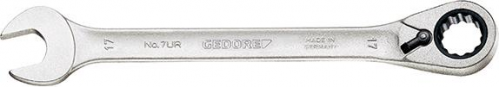 Klucz płaski 9mm, z przełączaną grzechotką pierścieniową, GEDORE