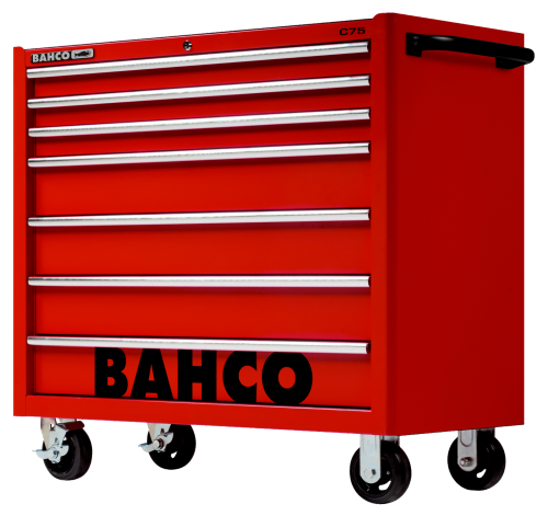Wózek narzędziowy C75 XL, 7 szuflad, 956x501x763 mm, 1475KXL7RED (czerwony) BAHCO