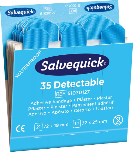 Opakowanie uzupełniające Salvequick bandaże na palce 6x35 wykrywalne
