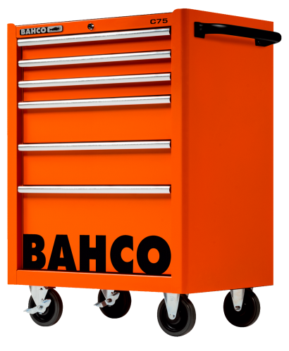Wózek narzędziowy C75, 6 szuflad, 956x501x763 mm, 1475K6 (pomarańczowy)  BAHCO