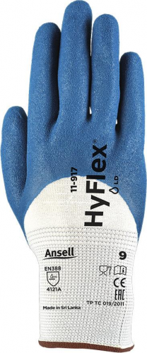 Rękawice montażowe HyFlex 11-917, rozmiar 8 Ansell (12 par)