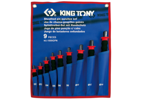 ZESTAW WYBIJAKÓW IGŁOWYCH Z UCHWYTEM GUMOWYM 9 cz. 2 - 14mm King Tony