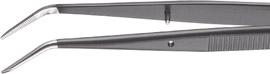 Pinceta precyzyjna, 155mm, spiczasta, z zagiętymi końcówkami, czarna, 92 34 37, KNIPEX