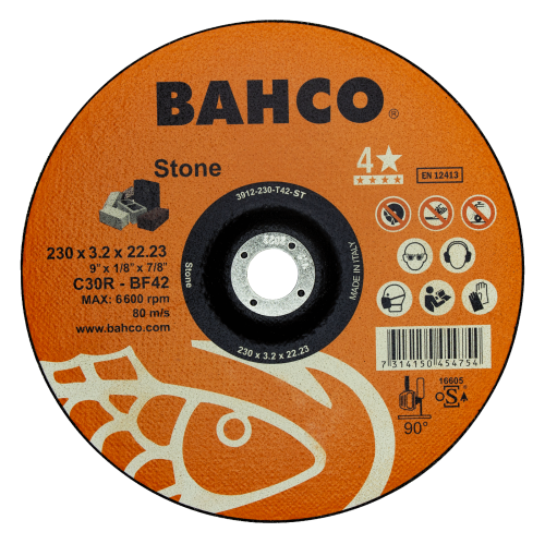 Tarcza do cięcia kamienia i materiałów budowlanych 230mm x 3.2mm BAHCO (50 szt.)