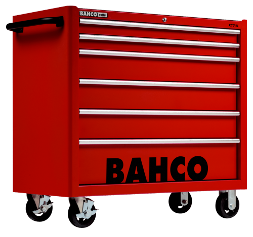 Wózek narzędziowy C75 XL, 6 szuflad, 986x501x1100 mm, 1475KXL6RED (czerwony) BAHCO